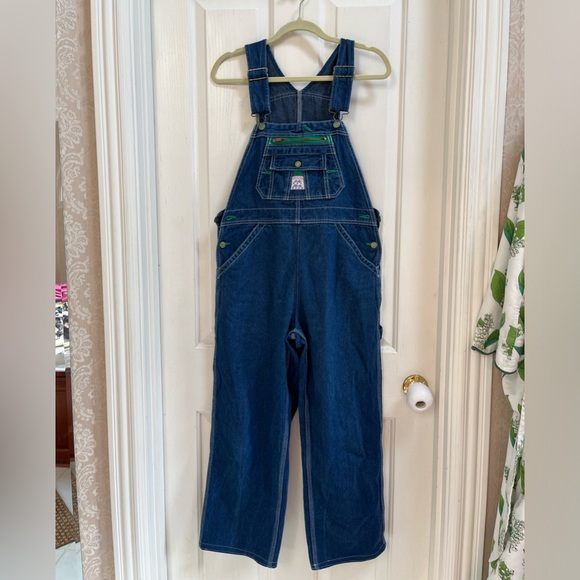 Vintage Pants - Vintage Lady Liberty Denim Bib Carpenter Overalls Dungarees 10 M